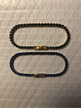 7CT London Blue Lab Created Diamond Tennis Bracelet 14K Gold Plated